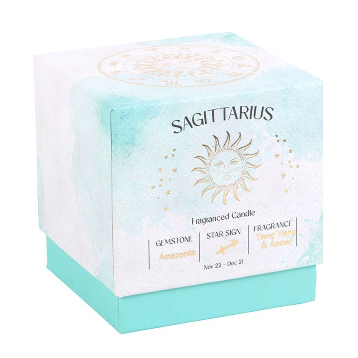 Sagittarius Ylang Ylang & Amber Gemstone Zodiac Candle