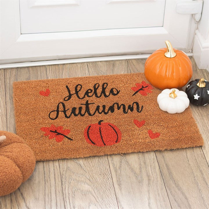 Natural Hello Autumn Doormat