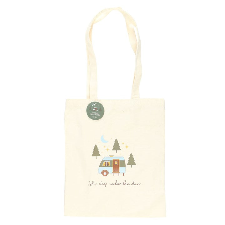 Let's Sleep Under the Stars Caravan Polycotton Tote Bag