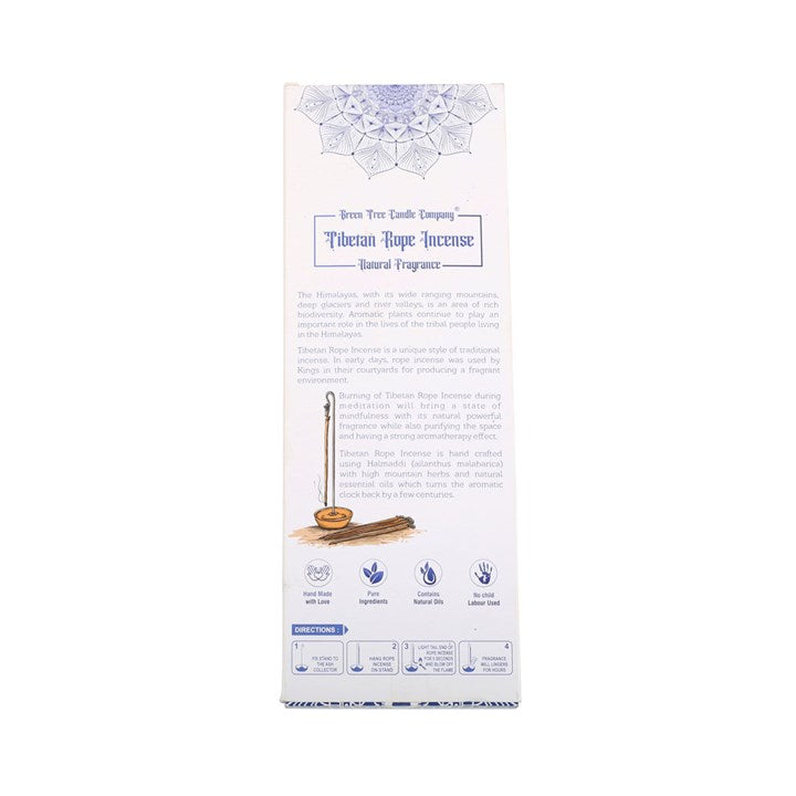 Himalayan Herbs Tibetan Rope Incense with Holder