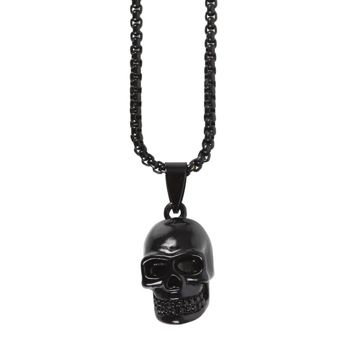 Black Stainless Steel Skull Necklace