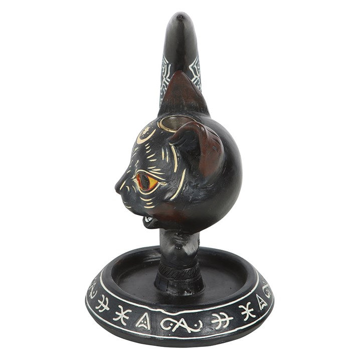 Black Cat Moon Backflow Incense Burner