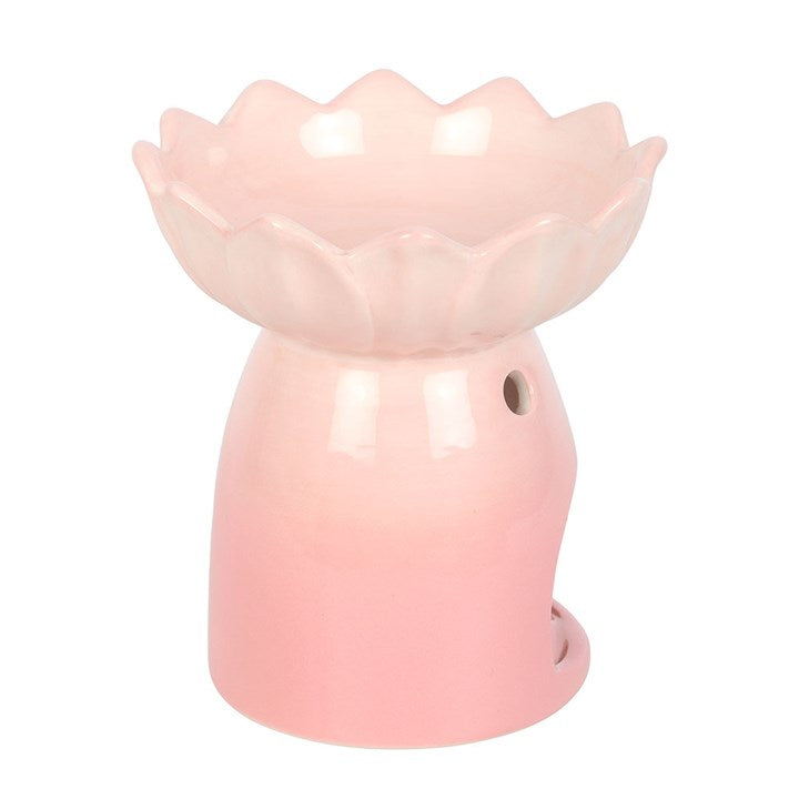 Pink Water Lily Oil Burner and Wax Warmer