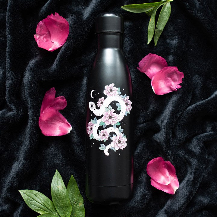 Floral Snake Metal Water Bottle