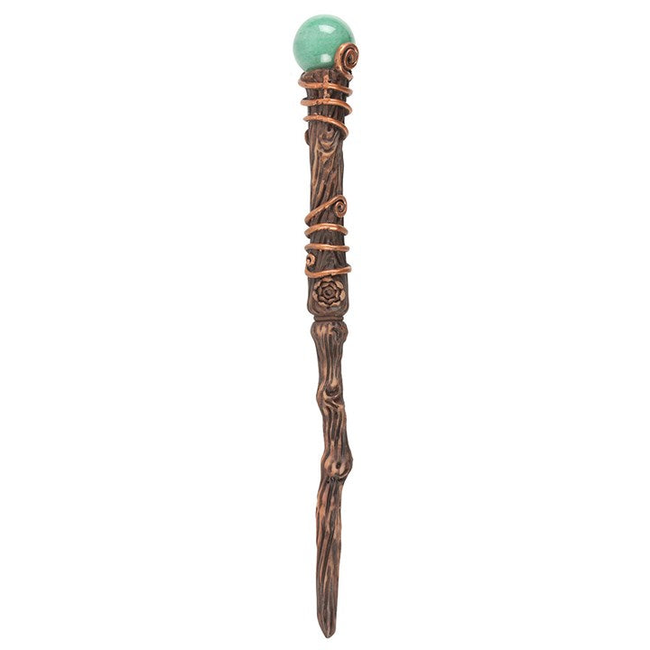 Abundance Green Aventurine Crystal Wand with Pouch