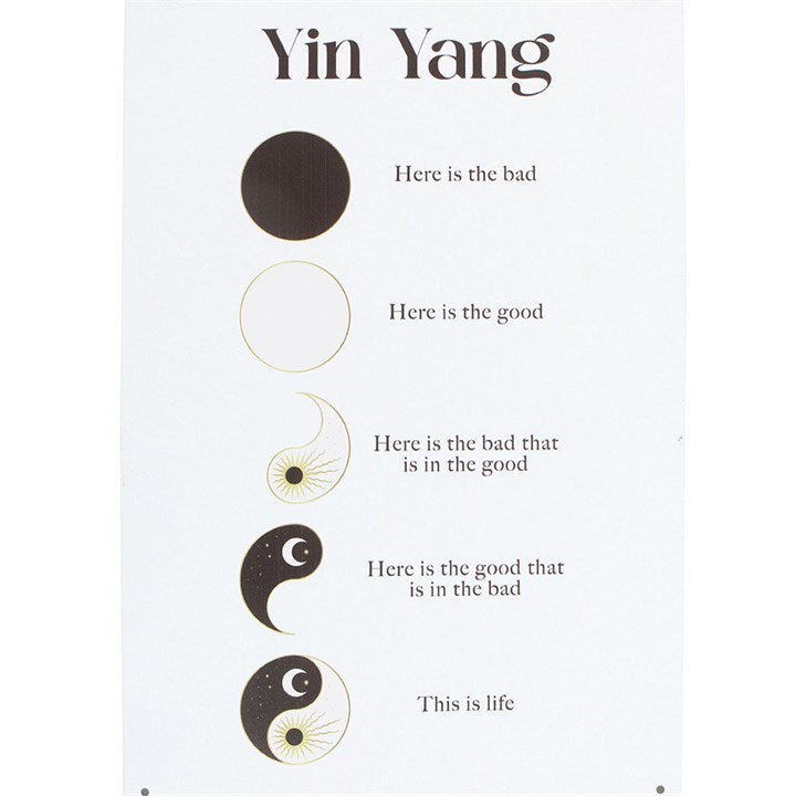 30cm Yin Yang Hanging Metal Sign