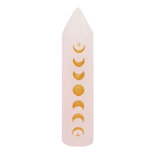 5cm Rose Quartz Moon Phase Crystal Point