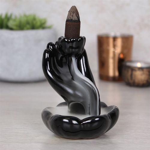 Hand & Lotus Flower Backflow Incense Burner