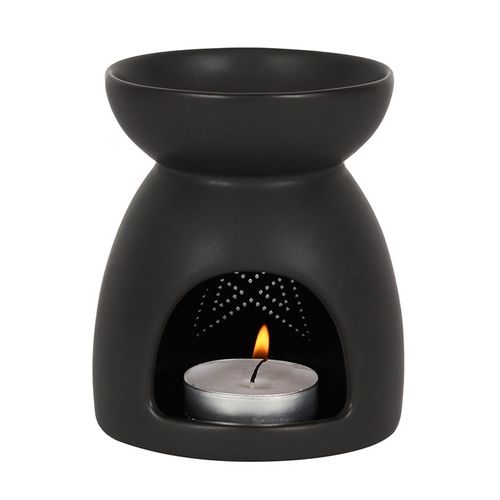 Black Pentagram Cut Out Oil Burner