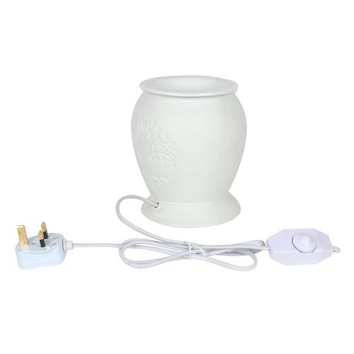 Tree of Life White Ceramic Electric Oil Burner and Wax Warmer