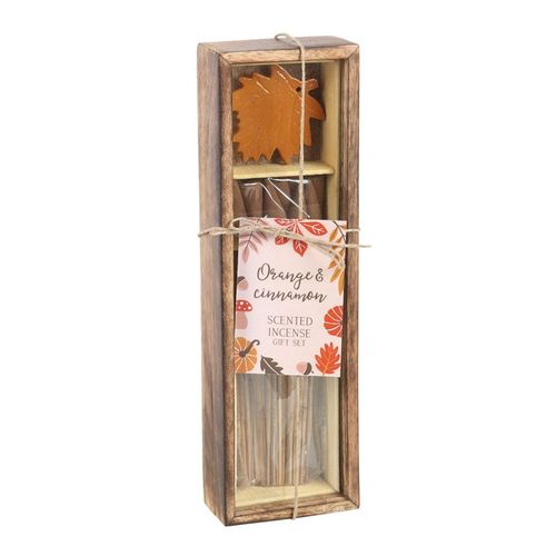 Autumn Leaf Orange & Cinnamon Incense Gift Set