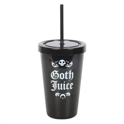 Goth Juice Plastic Tumbler with Straw