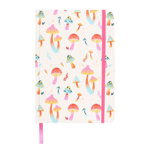 Funky Fungi Mushroom Print A5 Notebook