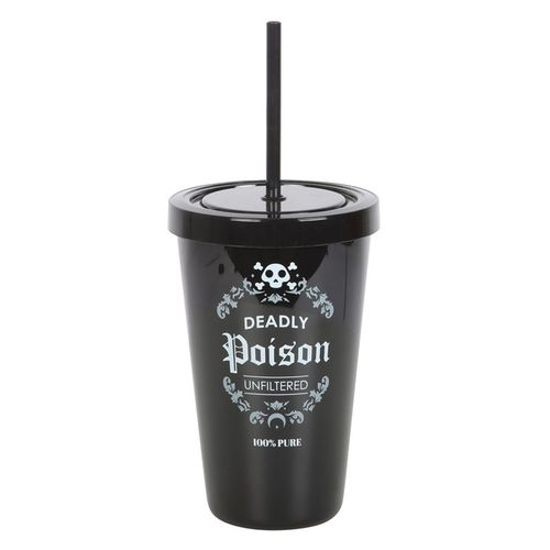 Deadly Poison Plastic Tumbler with Straw